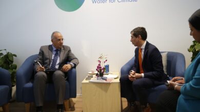على هامش مؤتمر المناخ.. وزير الري يلتقى السكرتير التنفيذي لمنظمة الشراكة العالمية للمياه