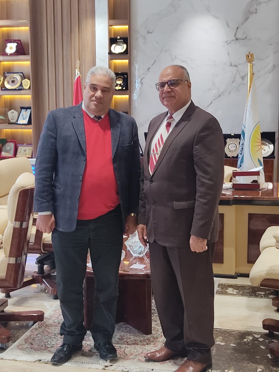 رئيس جامعة مدينة السادات يستقبل رئيس جامعة برج العرب التكنولوجية