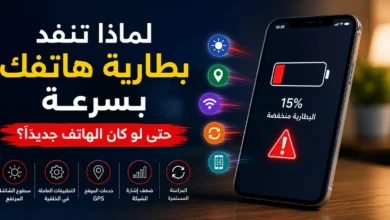 بطارية الهاتف تخلص بسرعة وأسباب استنزاف البطارية