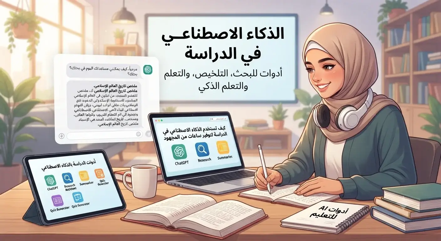 كيف تستخدم الذكاء الاصطناعي في الدراسة لتوفير ساعات من المجهود؟
