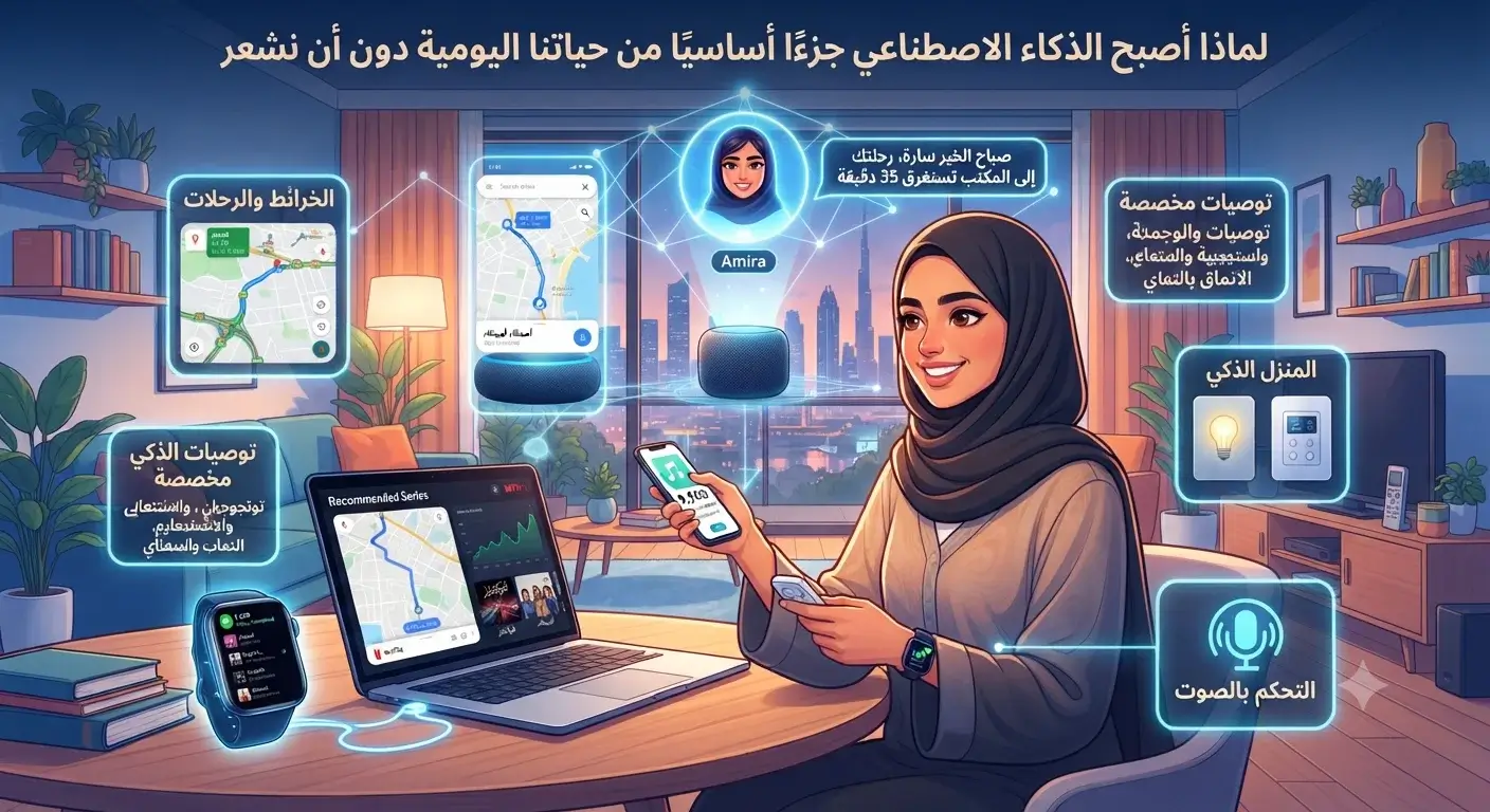 لماذا أصبح الذكاء الاصطناعي جزءًا أساسيًا من حياتنا اليومية دون أن نشعر؟