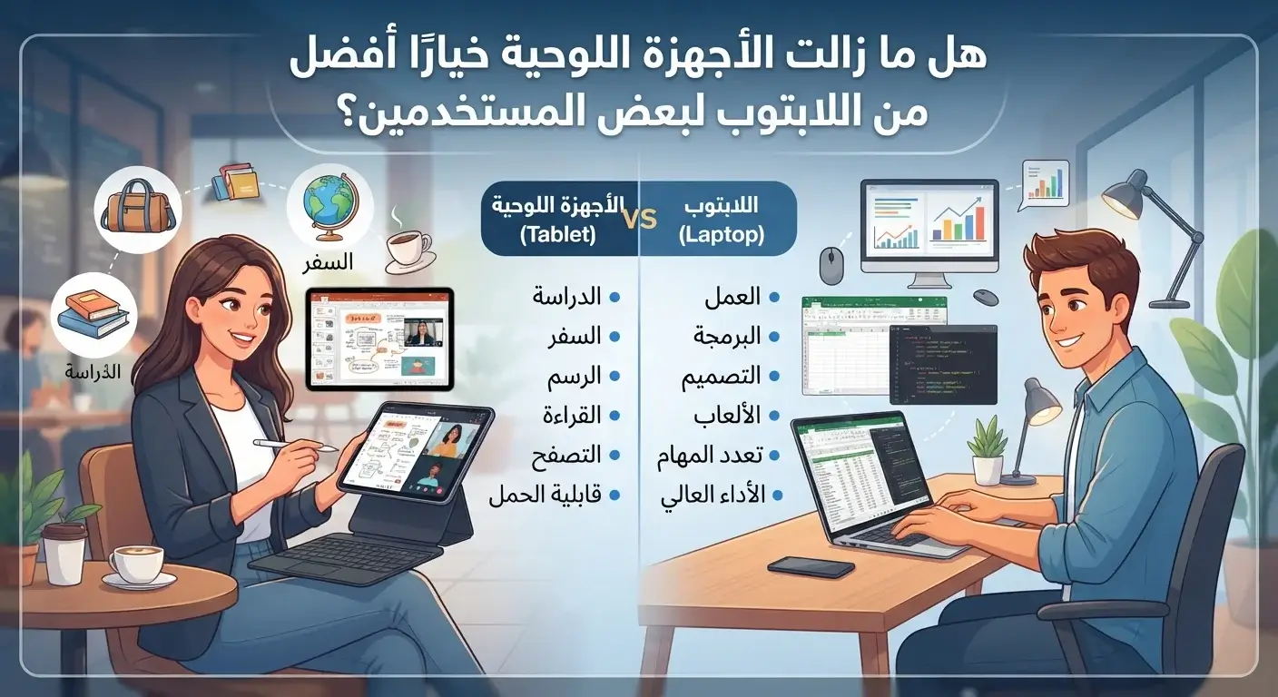 هل ما زالت الأجهزة اللوحية خيارًا أفضل من اللابتوب لبعض المستخدمين؟